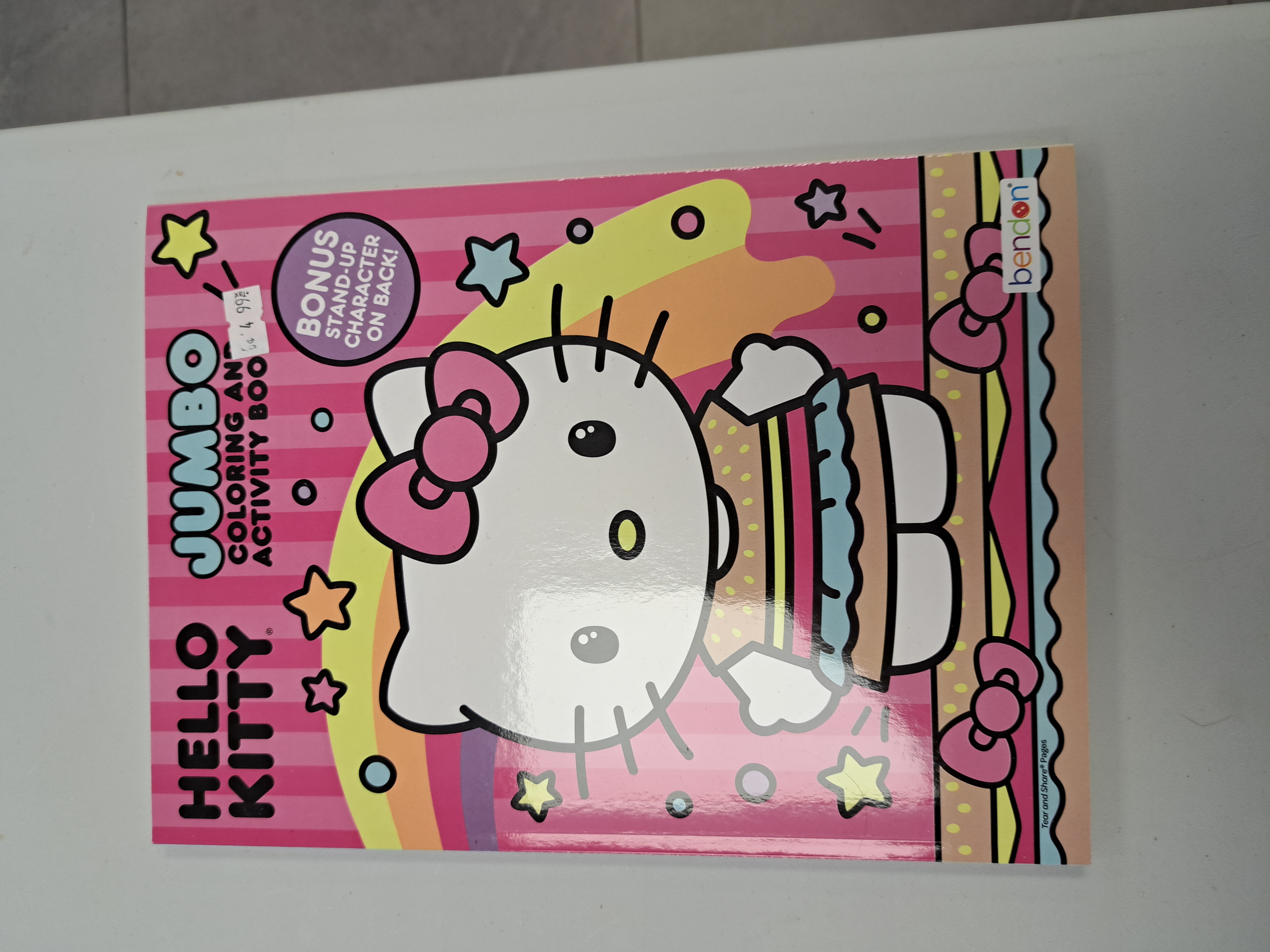 livre à colorier hello kitty jumbo rose